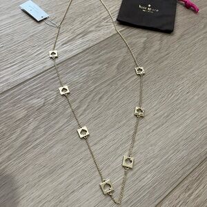 Kate Spade Gold Square Heart Necklace